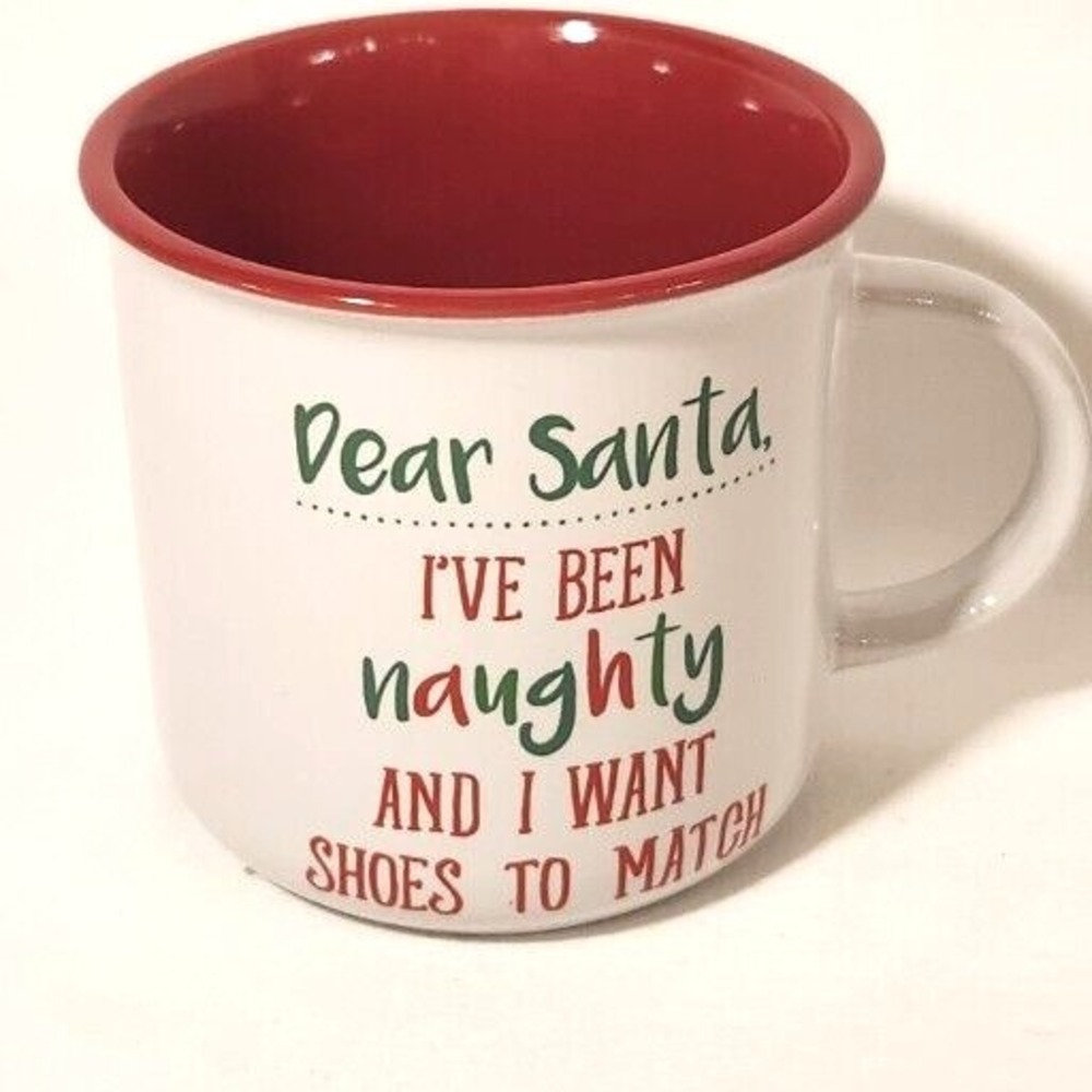Ganz Holiday Christmas Mug Santa I've Been Bad and I want Shoes to Match 12 oz